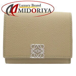 Loewe Tri fold Wallet Clay Green Leather